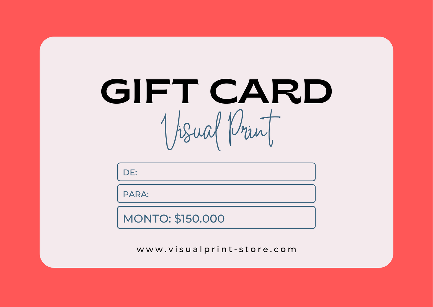 Gift Cards Visual Print