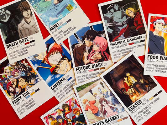 Pack 80 Anime Postcards
