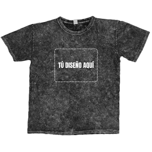 Poleras Personalizadas A4 - Manga Corta/ Mineral Wash