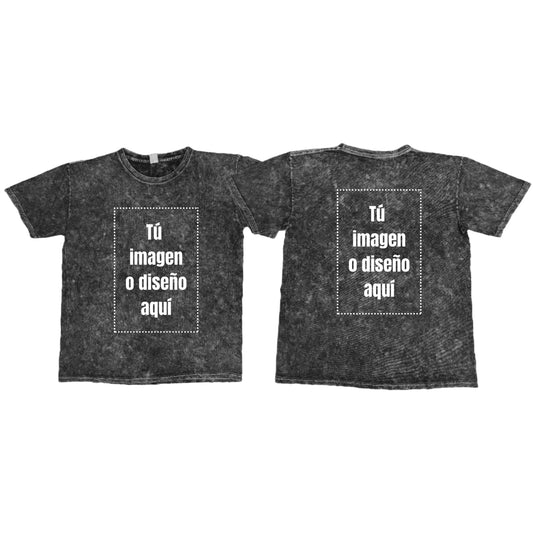 Poleras Personalizadas - Manga Corta/Mineral Wash