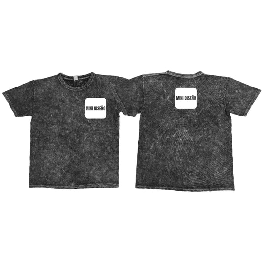 Poleras Personalizadas/Mini Diseños - Manga Corta/Mineral Wash