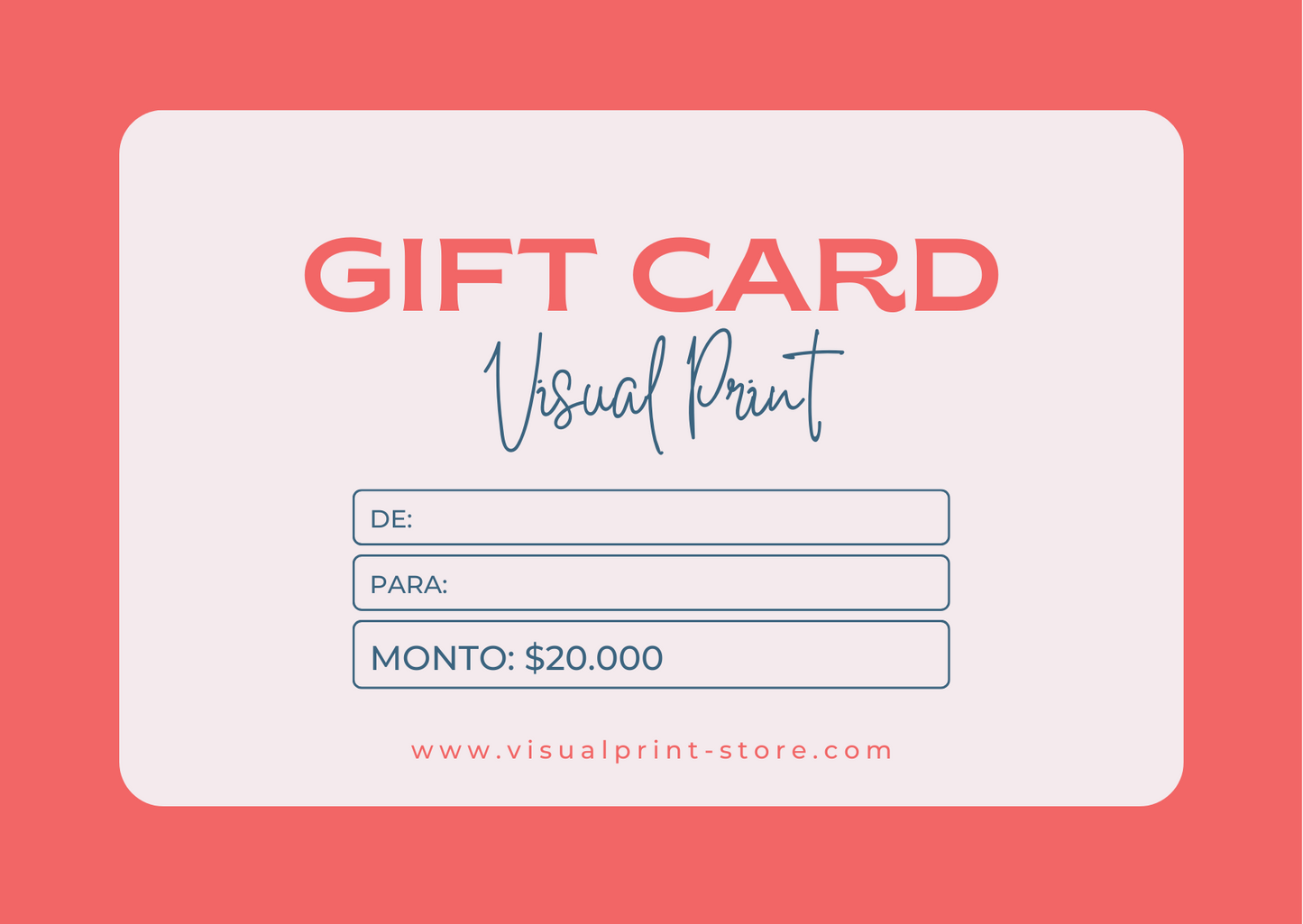 Gift Cards Visual Print