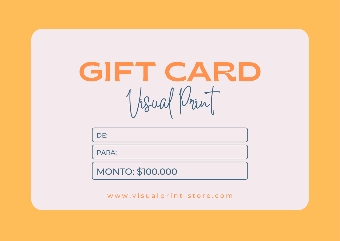 Gift Cards Visual Print